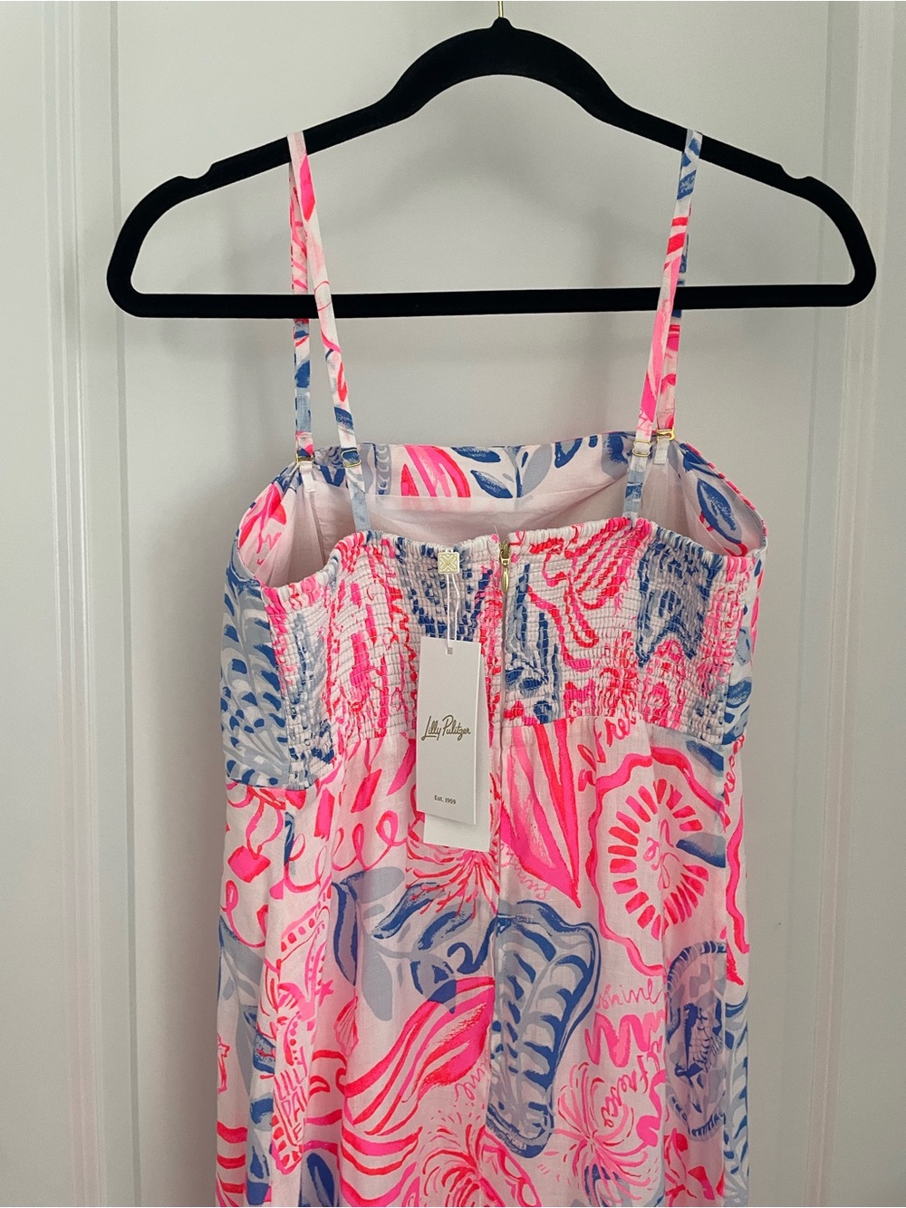 NEW Lilly Pulitzer Jorgian Linen Midi Dress Size 6 Convertible Sun Sea Sand.  15 - Picture 10 of 12